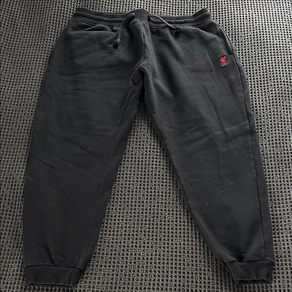 Liverpool Black Sweatpants with Red Logo